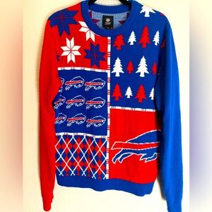 Men's NFL Buffalo Bills Sweater, Size Med slim fit, worn